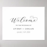 Elegant Script Wedding Welcome
