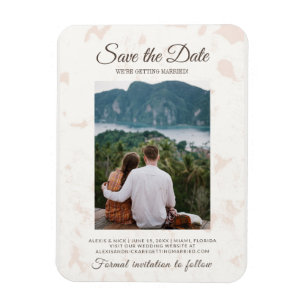 Elegant Script Wedding We're Getting Married Photo Magnet