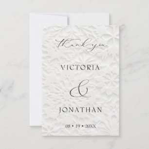 Elegant Script Winter Wedding Thank You Card