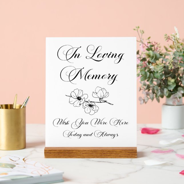 Elegant Script 'Wish you were here' Memorial Sign (Wedding)