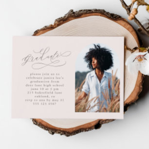 Elegant Script with Photo Arch Graduation Party