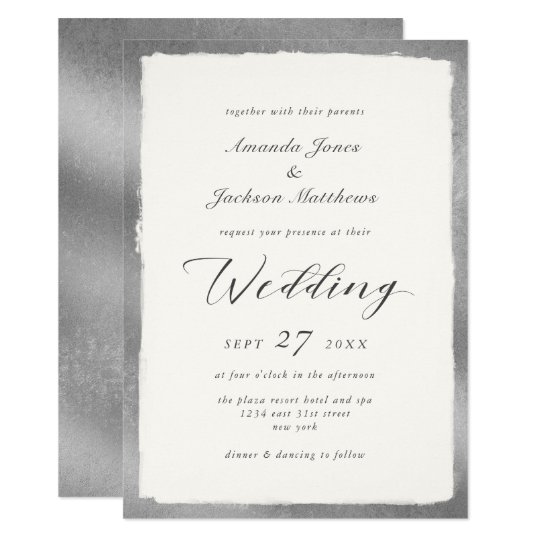 formal wedding invitation