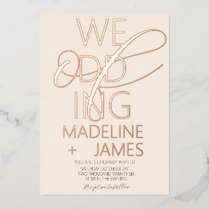 ELEGANT Scripted Rustic Tan Wedding 