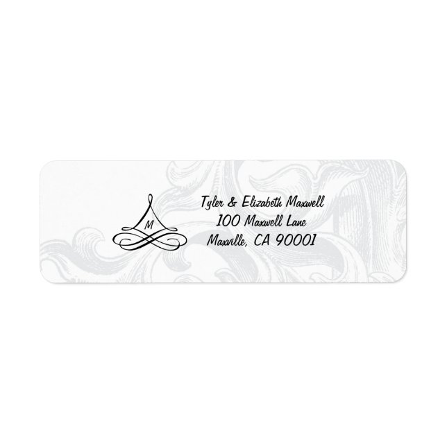 Elegant Scroll Address Labels (Front)