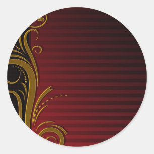 Elegant Scroll Design Classic Round Sticker