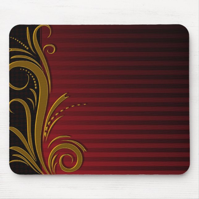 Elegant Scroll Design Mouse Pad (Front)