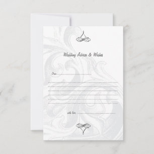 Elegant Scroll Wedding Advice Cards