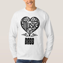 Elegant Scrolled Heart for Bass Lovers
