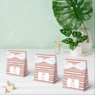 Elegant Sea Octopus Nautical Striped Baby Shower I Favor Box