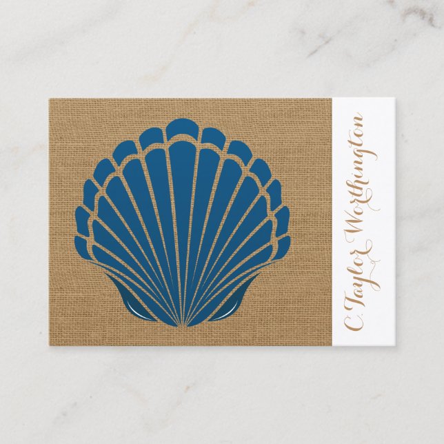 Elegant Sea Shell Business Card (Front)