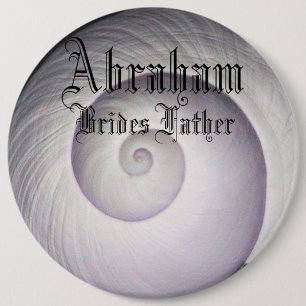 Elegant Sea Shell Classy Brides Father Wedding 6 Inch Round Button