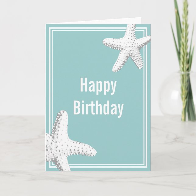 Elégant Sea Stars Carte de voeux Anniversaire (Devant)