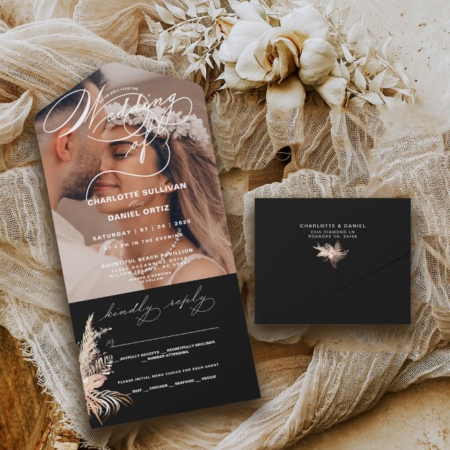 Elegant Seal and Send Boho | The Wedding Of |     All In One Invitation (Creator Uploaded)