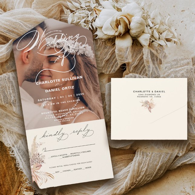 Elegant Seal and Send Boho | The Wedding Of |    All In One Invitation (Creator Uploaded)