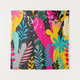 elegant seamless pattern with abstract leaves and  tapestry