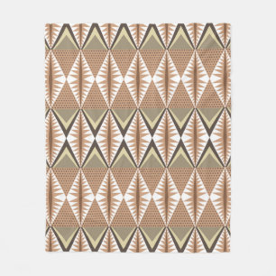 Elegant seamless pattern with ethnic motifs. Folk Fleece Blanket