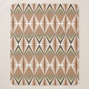 Elegant seamless pattern with ethnic motifs. Folk Sherpa Blanket