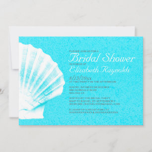 Elegant Seashells Destination Bridal Shower Invite