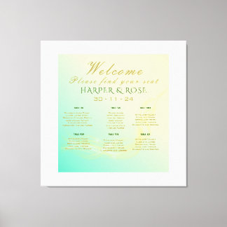 Elegant Seating Chart: Stretched Canvas Print