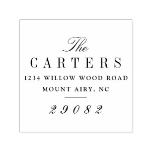 Elegant self inking return address stamp