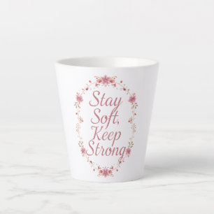 Elegant Self Love and Resilience Saying Latte Mug