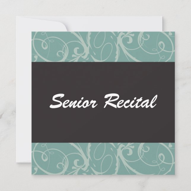 Elegant Senior Recital Invitation (Front)