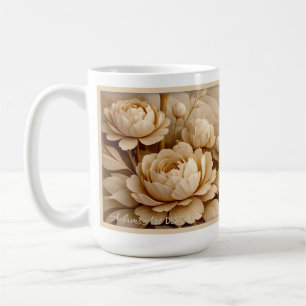Elegant Sepia Rose Garden Floral Art Coffee Mug