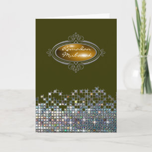 Elegant Sequin Ramadan Mubarak Card