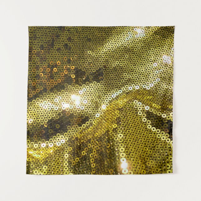 Elegant sequined sparkling textile close up. More  Tapestry (Front)