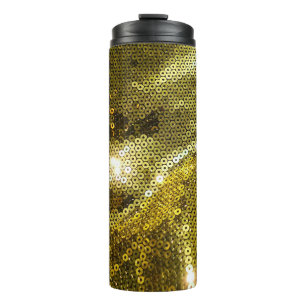 Elegant sequined sparkling textile close up. More Thermal Tumbler