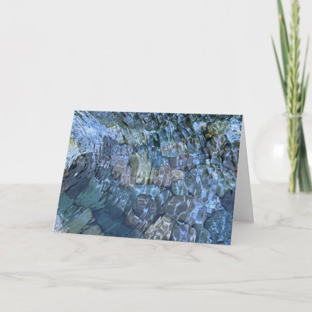 Elegant serene water beach scene  card (Front)