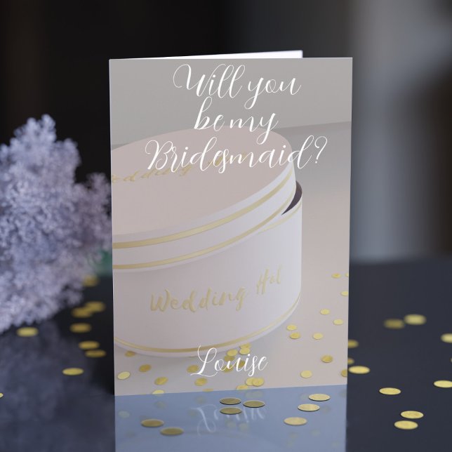 Élégant Serez-Vous Ma Carte De Maitre D'Épouse (A pretty Bridesmaid Proposal card. Just add your name and message.She'll say yes!)