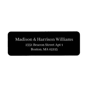 Elegant Serif Custom black white return address