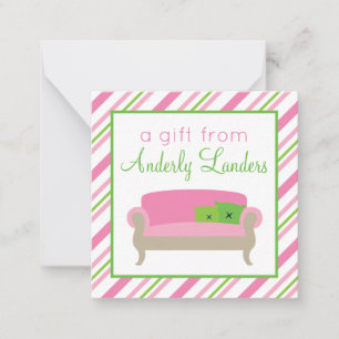 Elegant Settee Sofa Gift Enclosure Cards