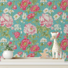 Elegant Shabby Chic Pink Floral Pattern
