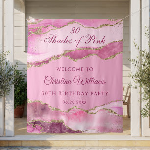 Elegant Shades of Pink Birthday Party Backdrop Tapestry