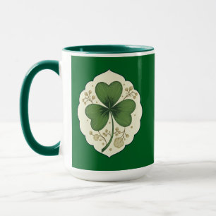 Elegant Shamrock St Patrick’s Day - caneca Mug