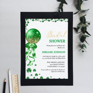 Elegant Shamrock St. Patrick's Day Bridal Shower Invitation
