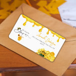 Elegant She Found Her Honey Bee Bridal Shower Label<br><div class="desc">Sweet and trendy Yellow Honey Bee Elegant She Found Her Honey Bee Bridal Shower Theme featured watercolor yellow honey,  bees,  honeycombs,  and sunflower flowers. Matching products you can find in the collection.</div>