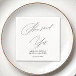 Elegant She Said Yes Bridal Shower Napkin<br><div class="desc">Elevate your bridal shower tablescape with our Elegant She Said Yes Bridal Shower Napkins - the perfect blend of sophistication and celebration. These cocktail napkins are not just a practical addition to your modern bridal brunch; they're a statement of style, designed to captivate your guests with their chic black and...</div>