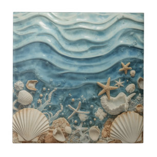 Elegant Shell 3D Coastal Ceramic Tile