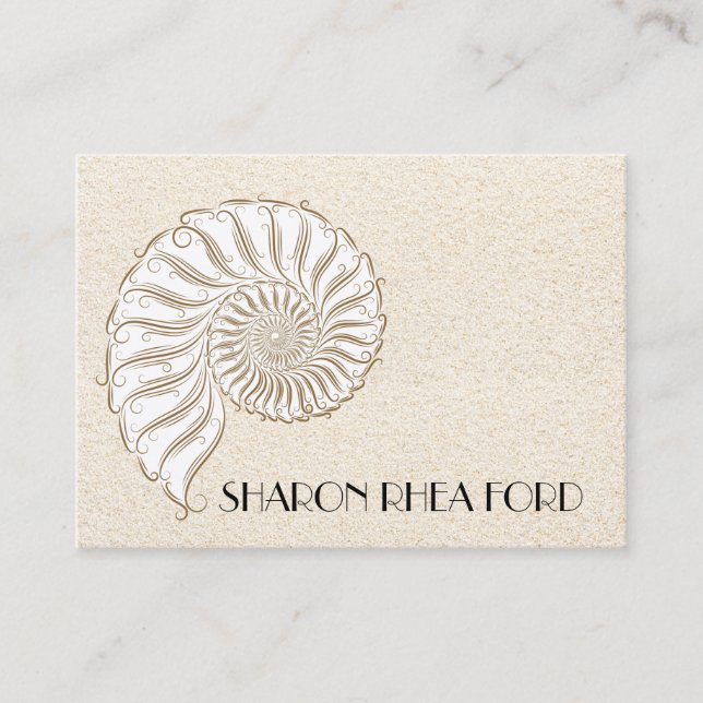 Elegant Shell Calling Card / Contacts / Business (Front)