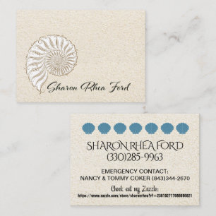 Elegant Shell Calling Card / Contacts / Business