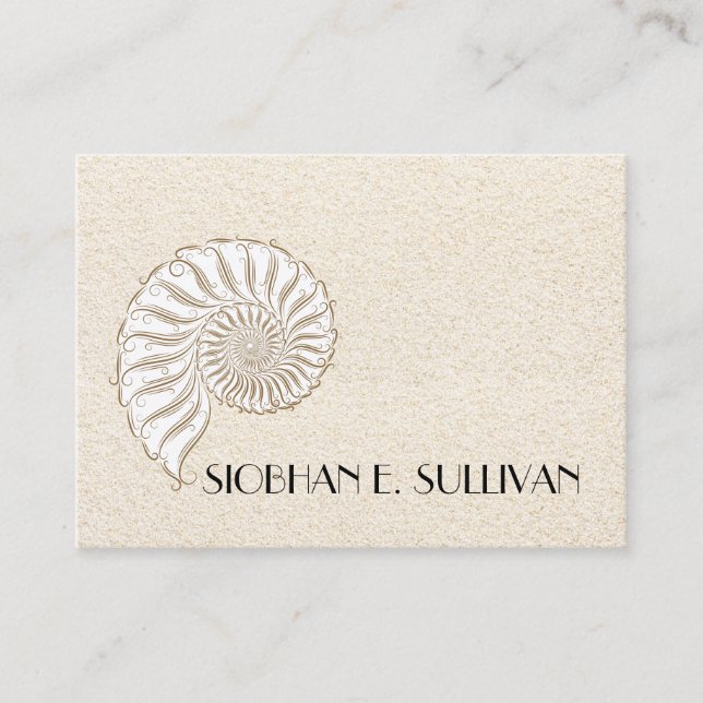 Elegant Shell Calling Card / Contacts / Business (Front)