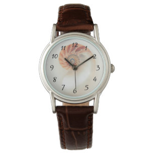 Elegant Shell Numbers Watch