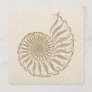 Elegant Shell Wedding Invitation
