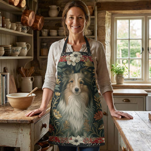 Elegant Sheltie Shetland Sheepdog Country Style Apron