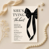 Elegant She's Tying The Knot Bow Bridal Shower