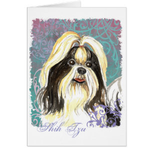 Elegant Shih Tzu Card