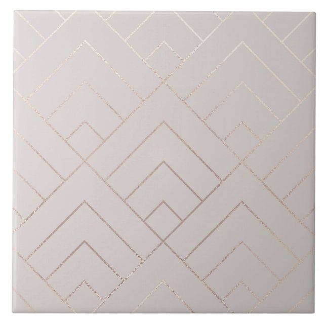 Elegant Shiny Geometric Pattern  Tile (Front)